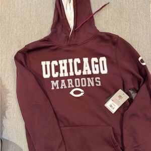 Brand new, with tags, UChicago Colosseum Maroon Hoodie with White Interior
